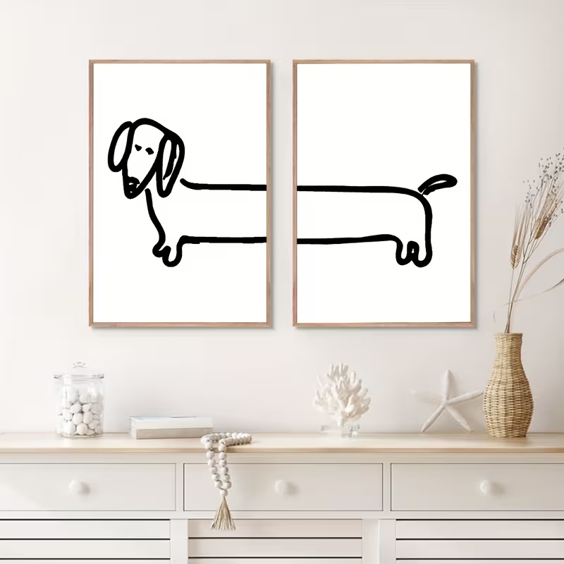 Home Decor Reviews - 2PCS 현대 닥스훈트 재미 있은 개