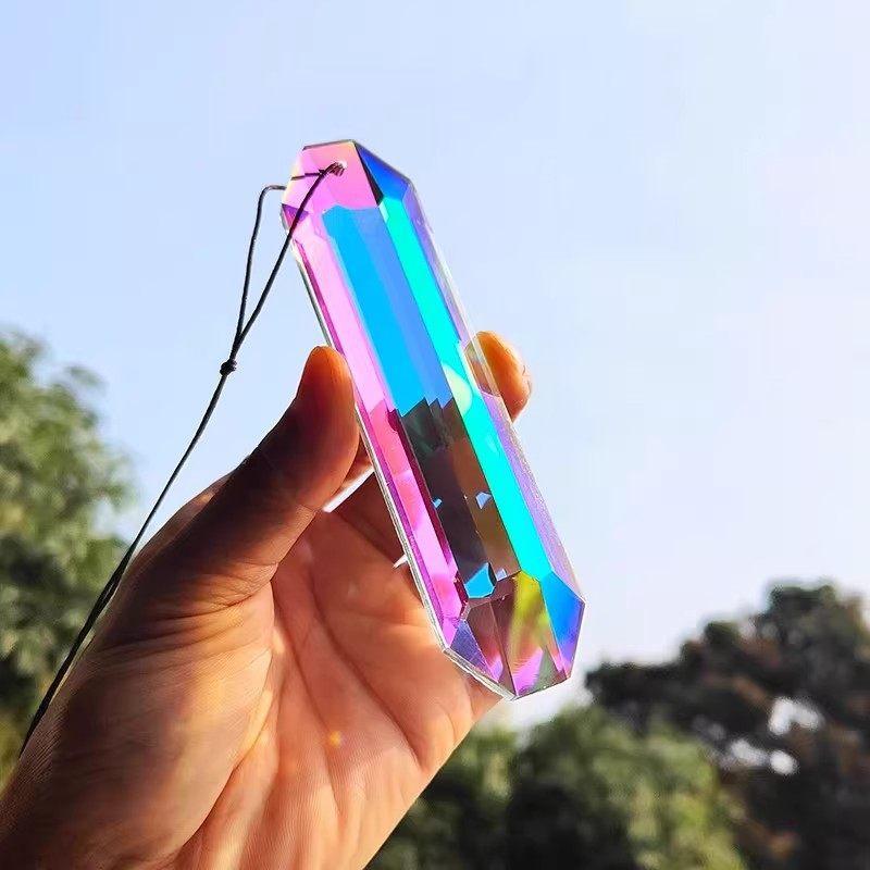 Crystal Sun Catcher - 크리스탈 프리즘 선캐쳐 펜던트: 화려한 인공