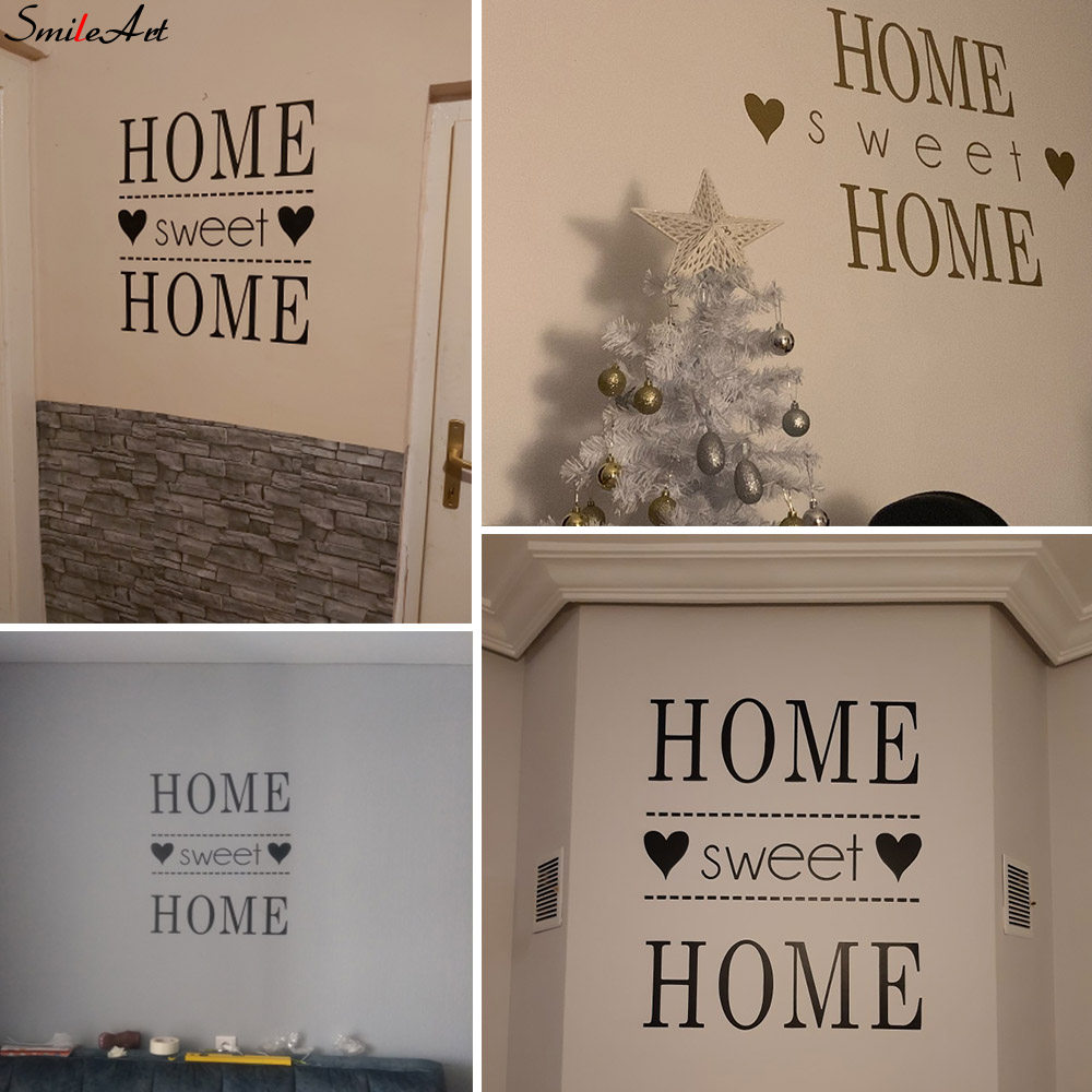 Home Decor Quotes On Wall - 홈 스위트 홈 문구 벽 스티커,