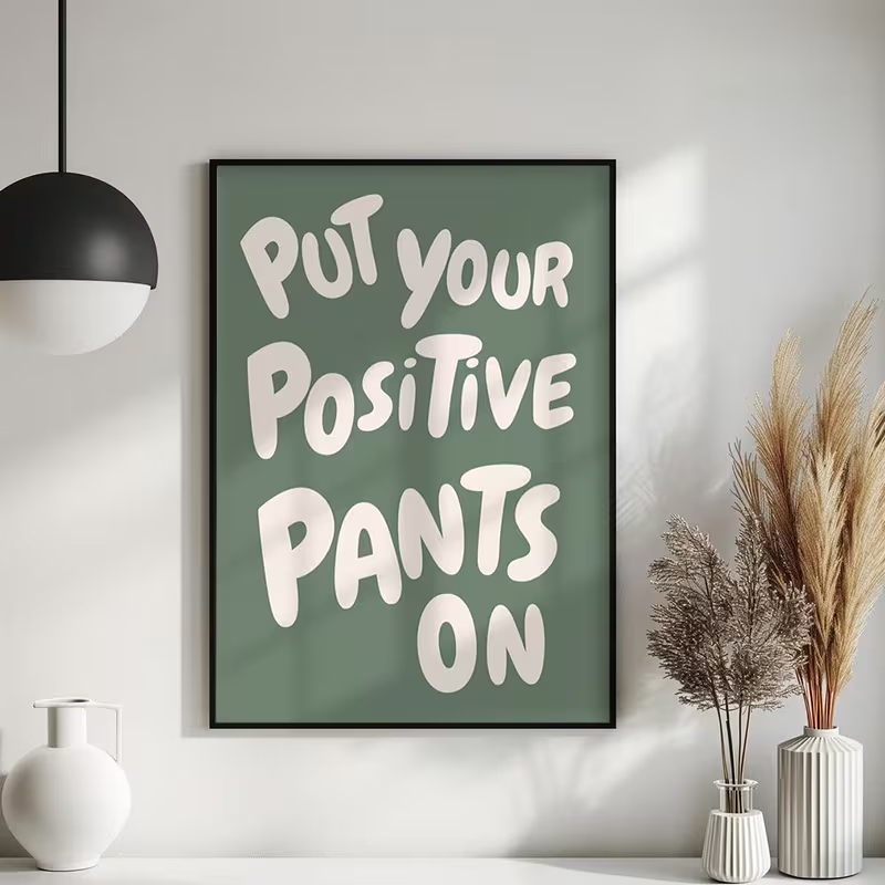 현대적인 그린 컬러의 긍정적인 명언을 담은 벽 예술 프 - Home Decor Quotes On Wall 리뷰 및 가격