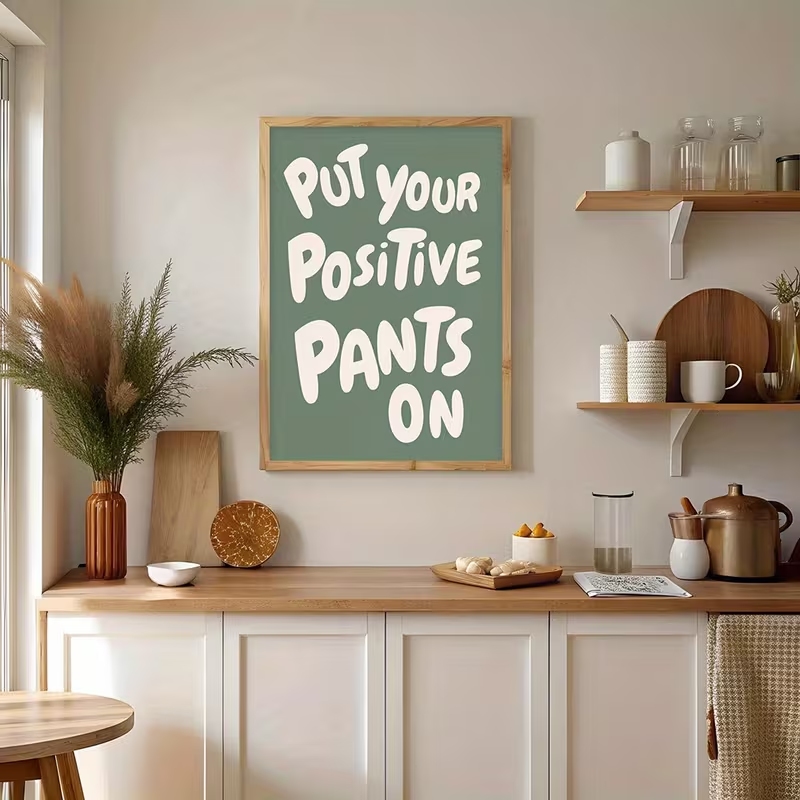 현대적인 그린 컬러의 긍정적인 명언을 담은 벽 예술 프 - Home Decor Quotes On Wall 리뷰 및 가격