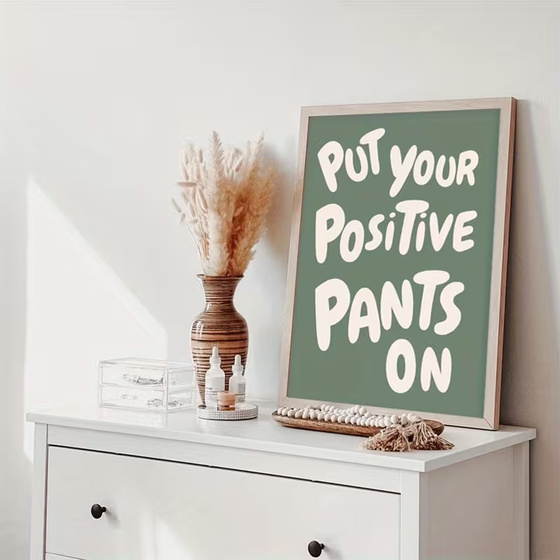 현대적인 그린 컬러의 긍정적인 명언을 담은 벽 예술 프 - Home Decor Quotes On Wall 리뷰 및 가격