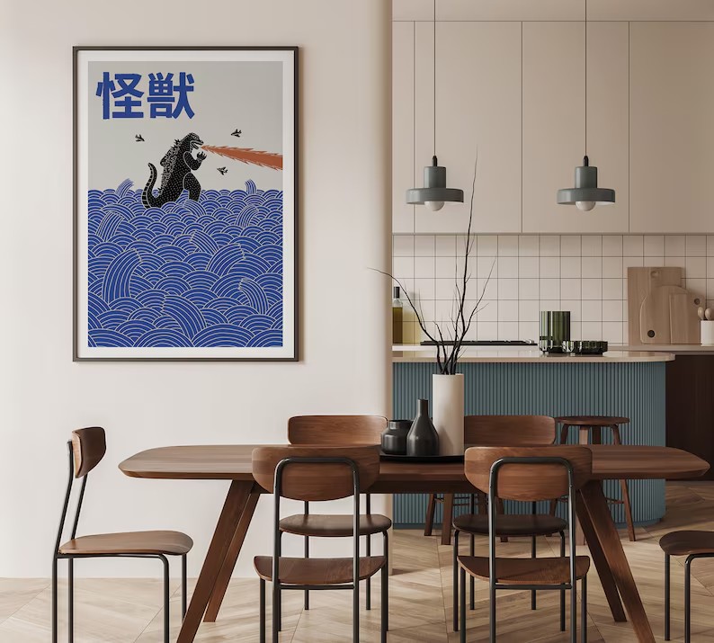 일본 현대 도쿄 아트웍 포스터 빅 선라이즈 웨이브 후지 - Home Decor Tokyo 리뷰 및 가격