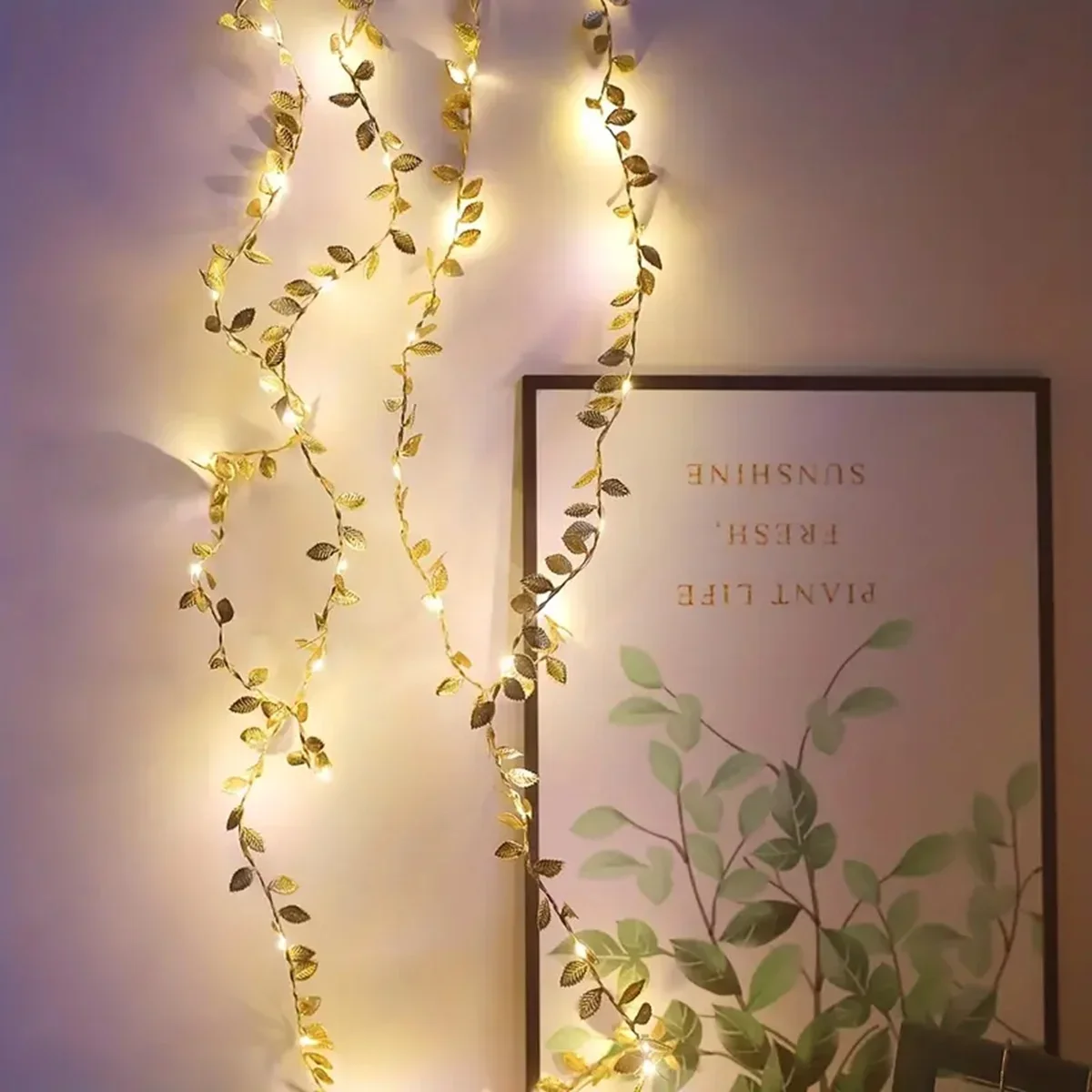 20/50/100LED 황금 은색 작은 잎 요정 빛 배 - Rope Light Decoration 리뷰 및 가격