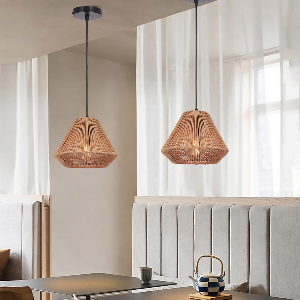 보헤미안 라탄 펜던트 조명 빈티지 인더스트리얼 수공예  - Rope Light Decoration 리뷰 및 가격