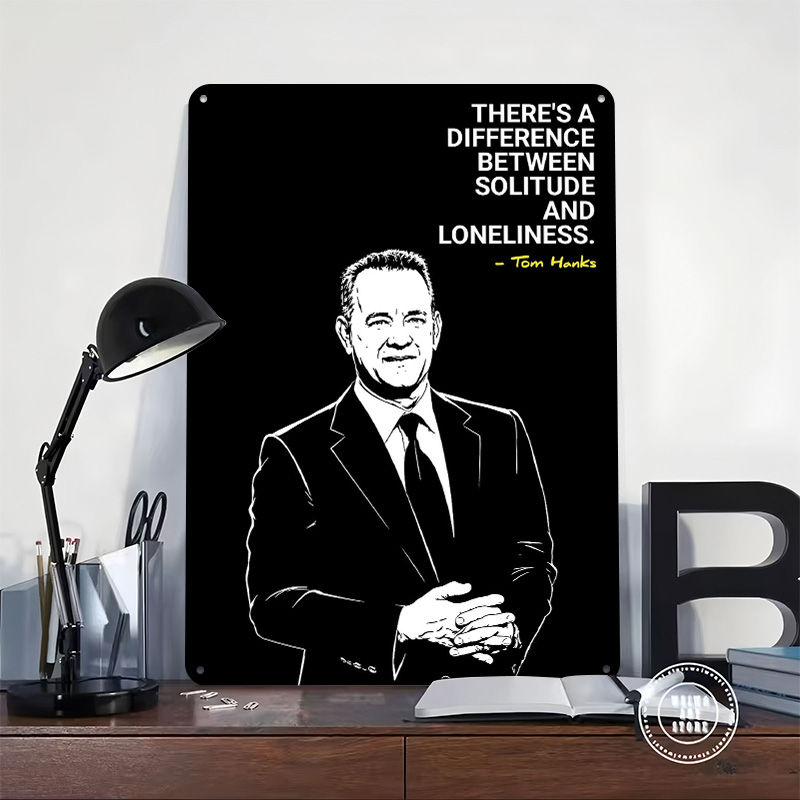 톰 행크스의 솔리튜드에 대한 인용문 3D 프린팅 질감  - Home Decor Quotes On Wall 리뷰 및 가격
