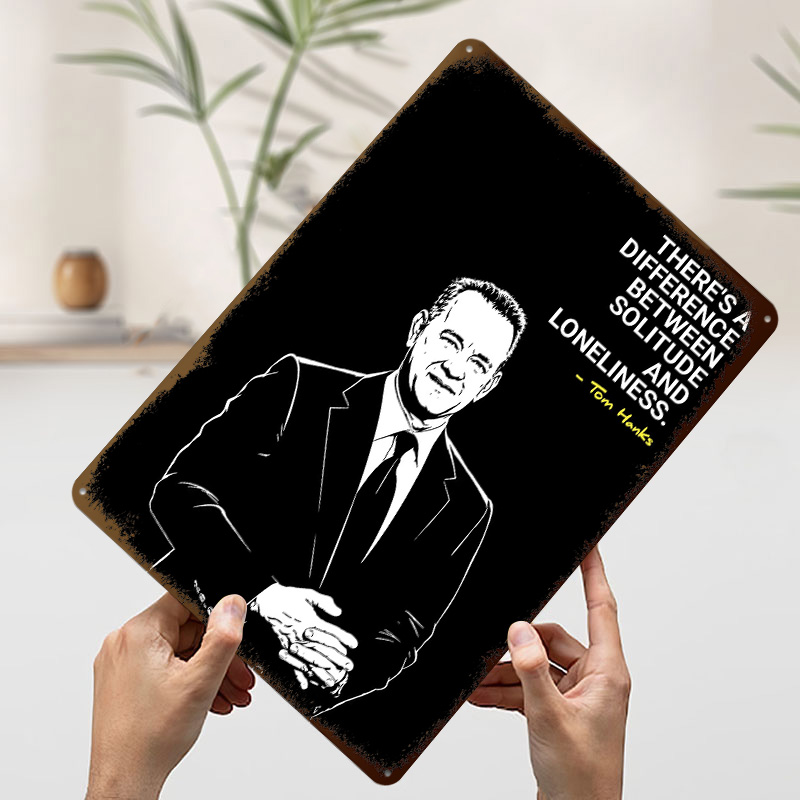 톰 행크스의 솔리튜드에 대한 인용문 3D 프린팅 질감  - Home Decor Quotes On Wall 리뷰 및 가격