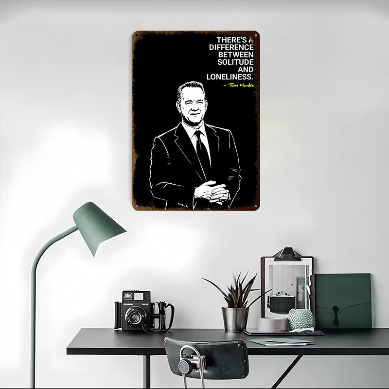 톰 행크스의 솔리튜드에 대한 인용문 3D 프린팅 질감  - Home Decor Quotes On Wall 리뷰 및 가격