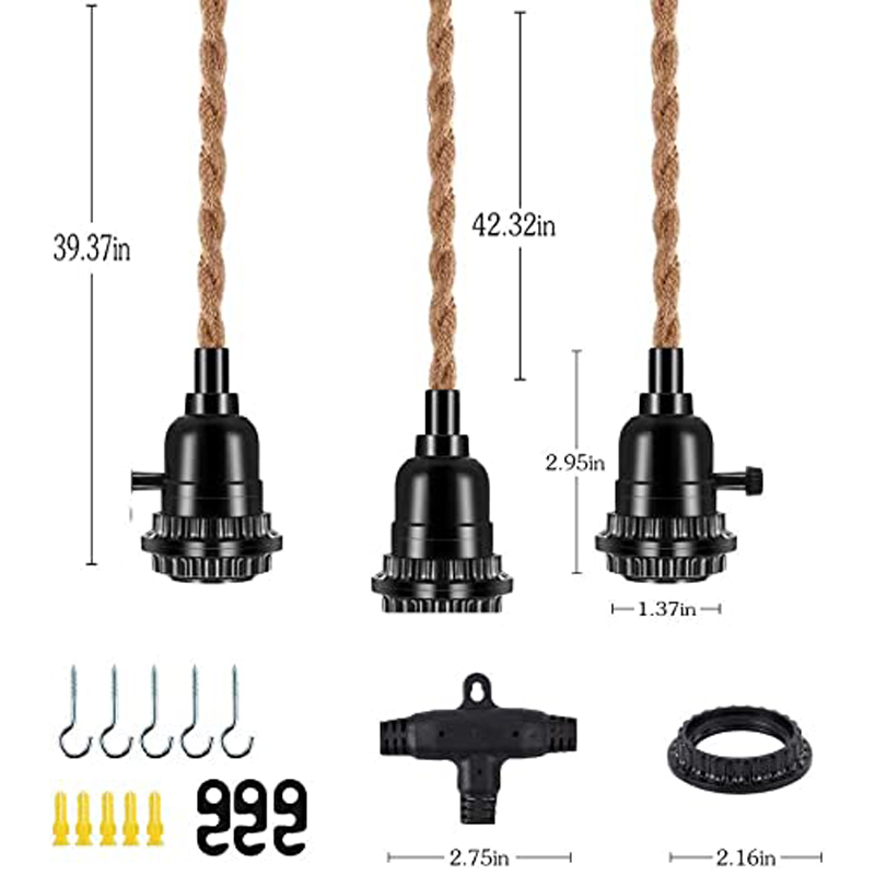 6.8M 빈티지 대마 로프 LED 펜던트 조명 레트로  - Rope Light Decoration 리뷰 및 가격