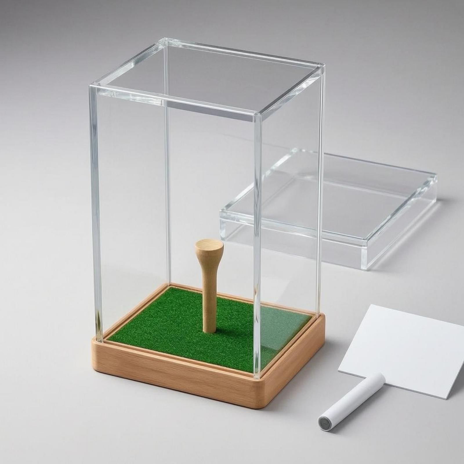 골프공 케이스 아크릴 디스플레이 박스 (녹색 잔디 삽입 - Home Decor Green 리뷰 및 가격
