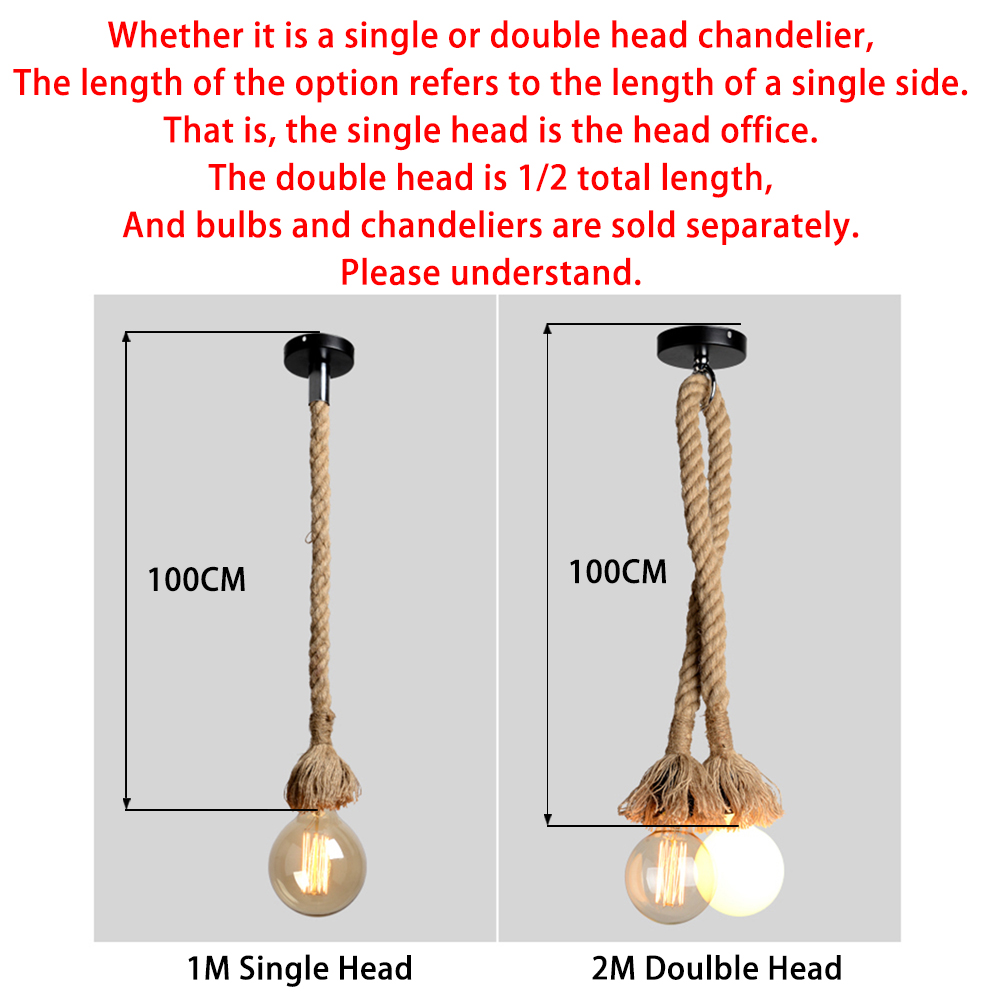 레트로 대마 로프 펜던트 조명 AC90-260V 빈티지 - Rope Light Decoration 리뷰 및 가격