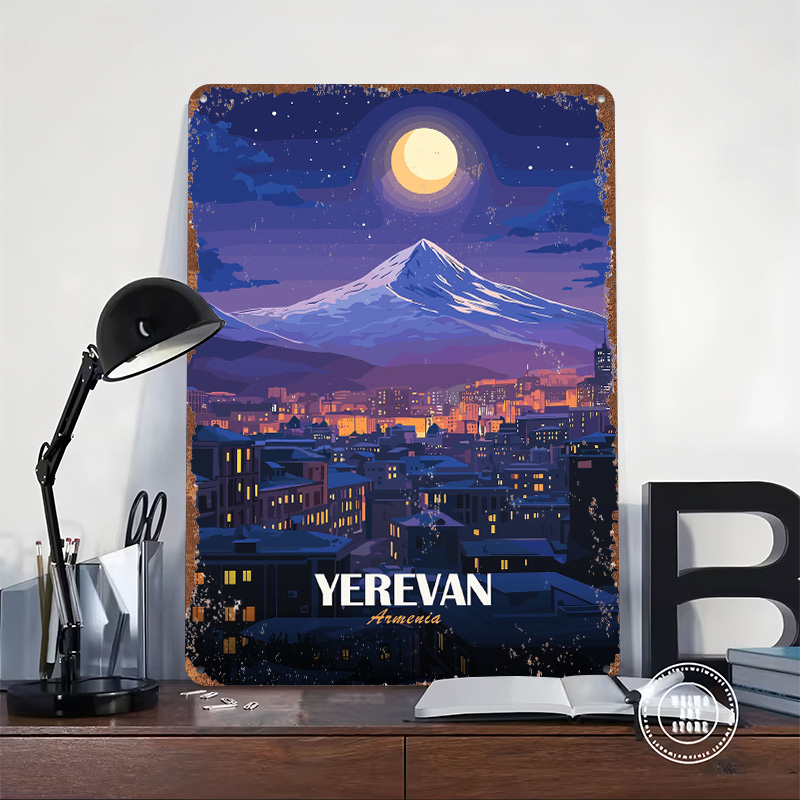 예레반 아르메니아 야경 금속 포스터 맞춤형 벽 장식 레 - Home Decor Yerevan 리뷰 및 가격