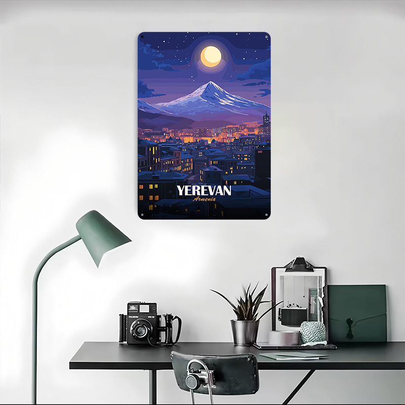 예레반 아르메니아 야경 금속 포스터 맞춤형 벽 장식 레 - Home Decor Yerevan 리뷰 및 가격