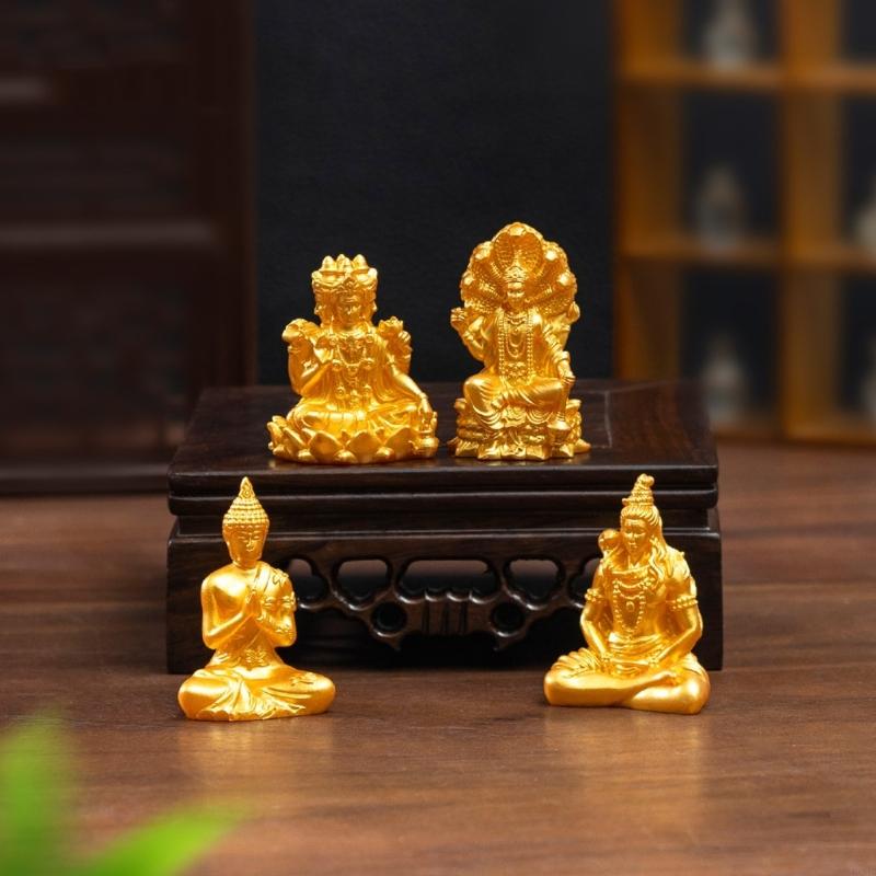 30Pcs 미니 골드 불상 동상 대량 작은 수지 Sak - Home Decor Gold 리뷰 및 가격