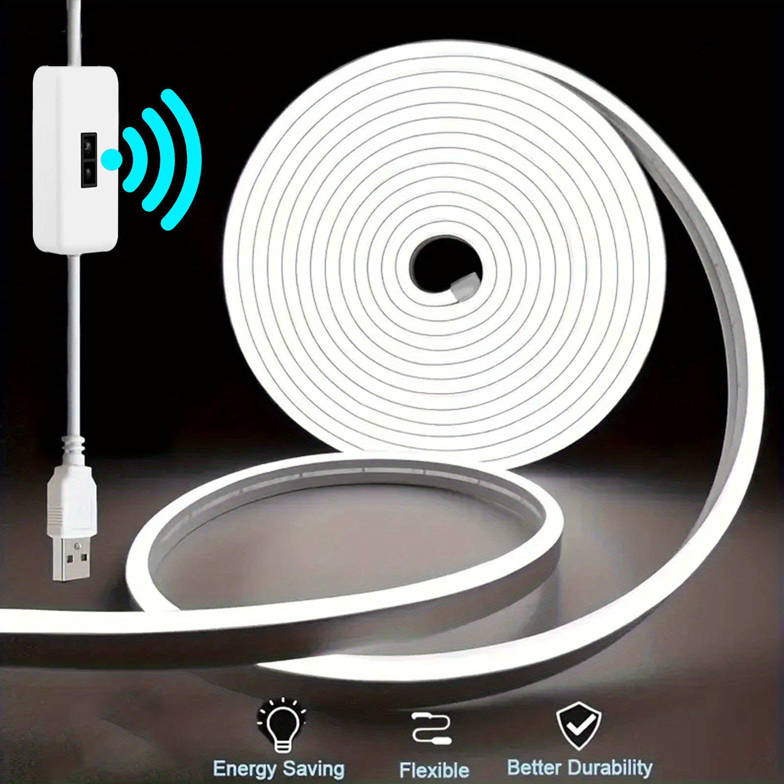 모션 센서 네온 LED 라이트 스트립 USB 디 밍이  - Rope Light Decoration 리뷰 및 가격