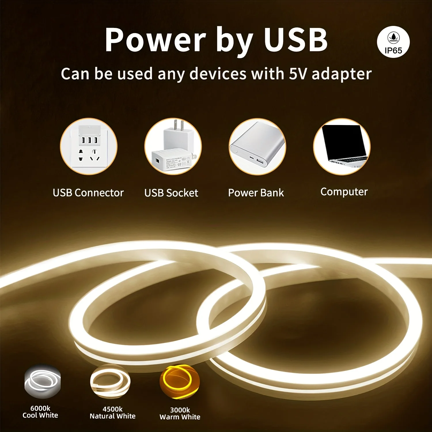 모션 센서 네온 LED 라이트 스트립 USB 디 밍이  - Rope Light Decoration 리뷰 및 가격