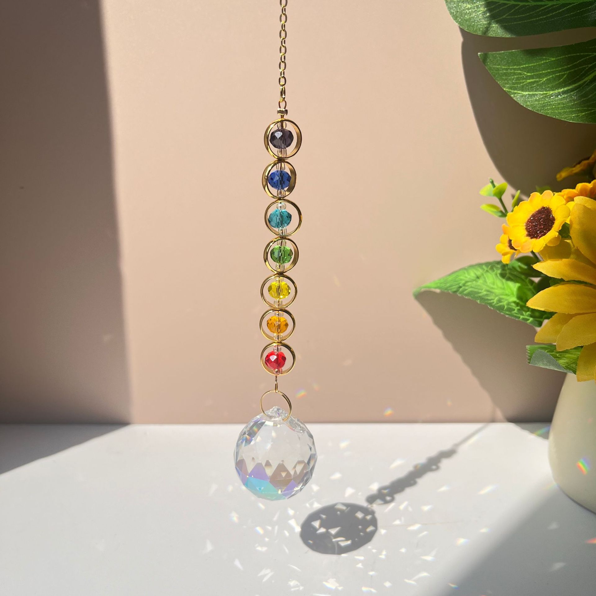 1PC 크리스탈 유리 선캐쳐 모빌, 홈데코용 무지개 제 - Crystal Sun Catcher 리뷰 및 가격