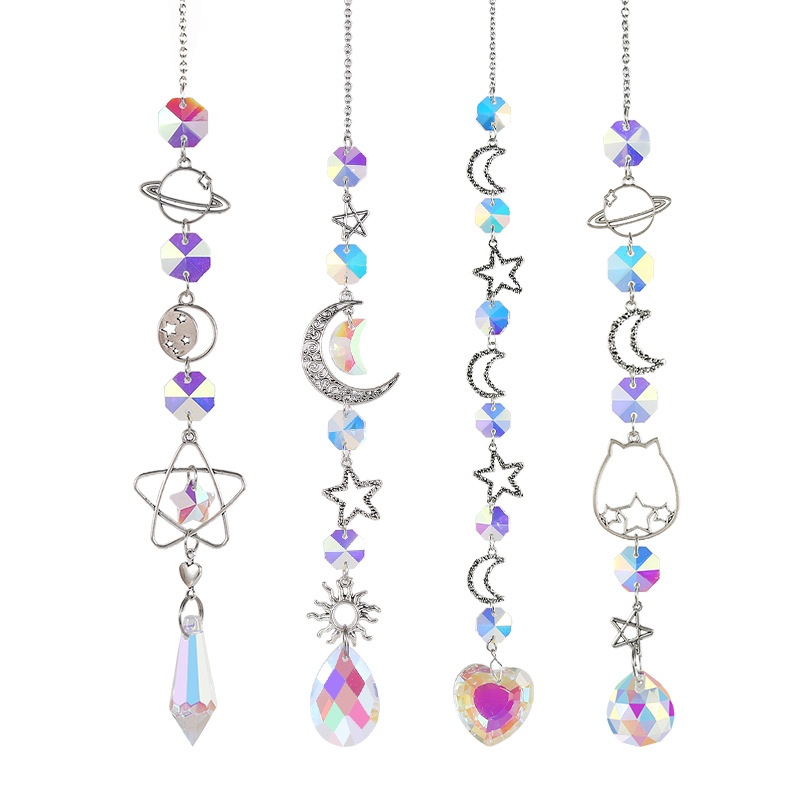 K9 크리스탈 레인보우 선캐쳐(사랑의 하트와 달 디자인 - Crystal Sun Catcher 리뷰 및 가격