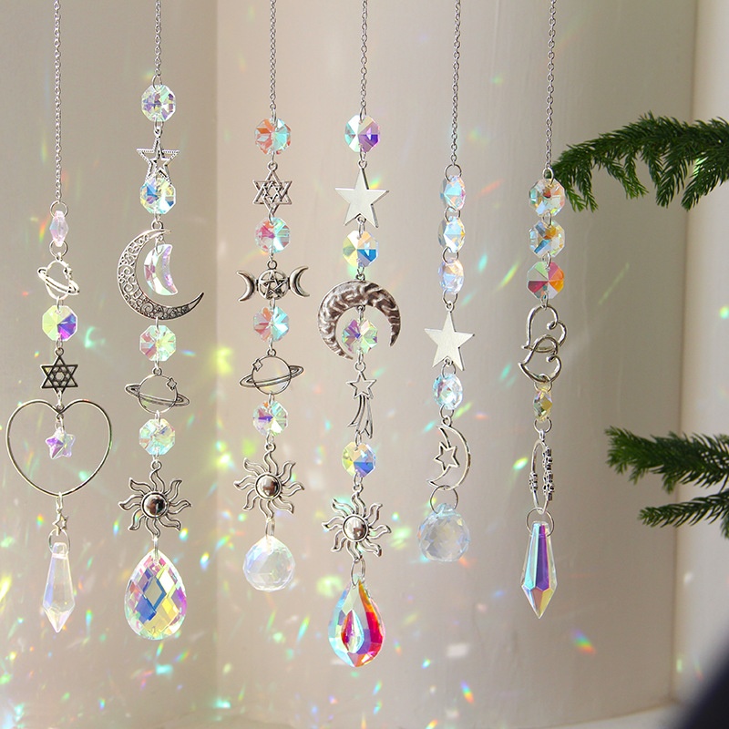 K9 크리스탈 레인보우 선캐쳐(사랑의 하트와 달 디자인 - Crystal Sun Catcher 리뷰 및 가격