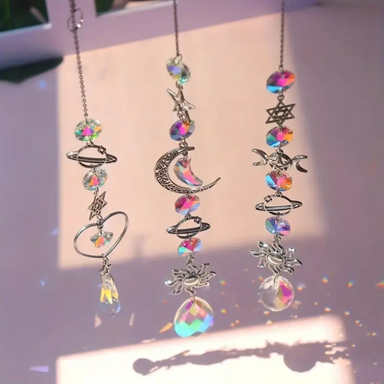 K9 크리스탈 레인보우 선캐쳐(사랑의 하트와 달 디자인 - Crystal Sun Catcher 리뷰 및 가격