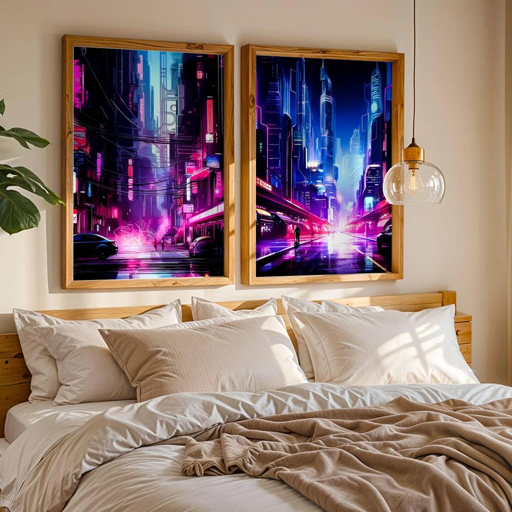 도쿄 네온 미래지향적 도시 거리 포스터 HD 자체 접착 - Home Decor Tokyo 리뷰 및 가격