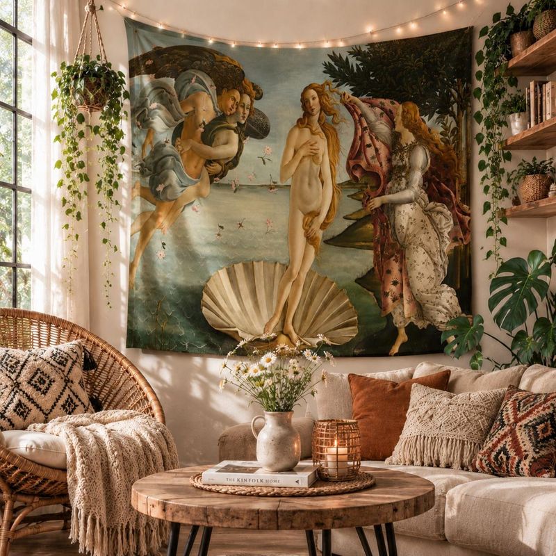 VIKAMA 벽걸이 태피스트리, 보헤미안 스타일의 나무 - Home Decor Quotes On Wall 리뷰 및 가격