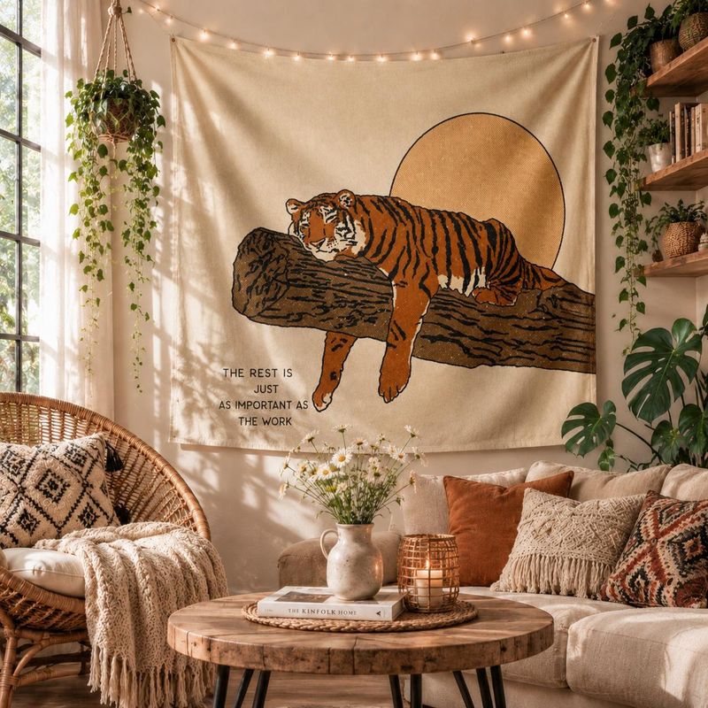VIKAMA 벽걸이 태피스트리, 보헤미안 스타일의 나무 - Home Decor Quotes On Wall 리뷰 및 가격