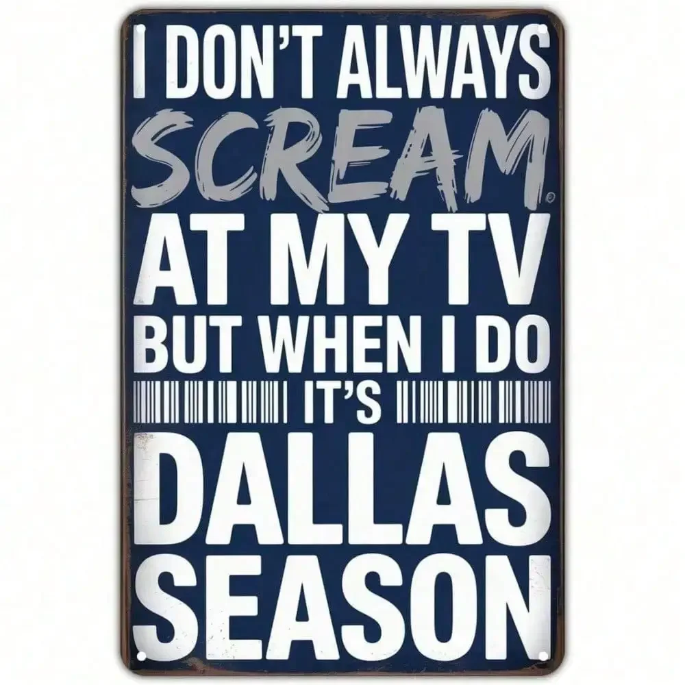 댈러스 카우보이스 금속 틴 사인, 빈티지풍의 소박한 벽 - Home Decor Dallas 리뷰 및 가격