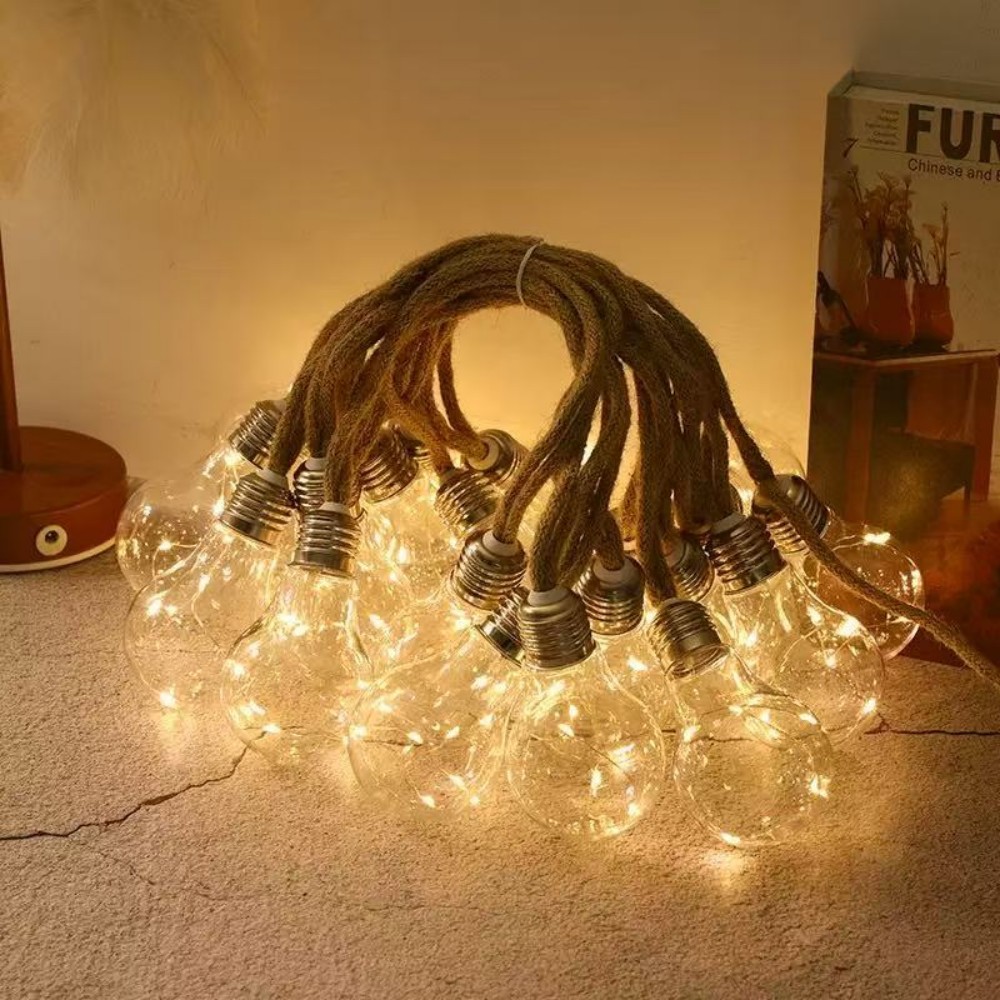 5M10LED 빈티지 삼베 로프 에디슨 전구 스트링 조 - Rope Light Decoration 리뷰 및 가격