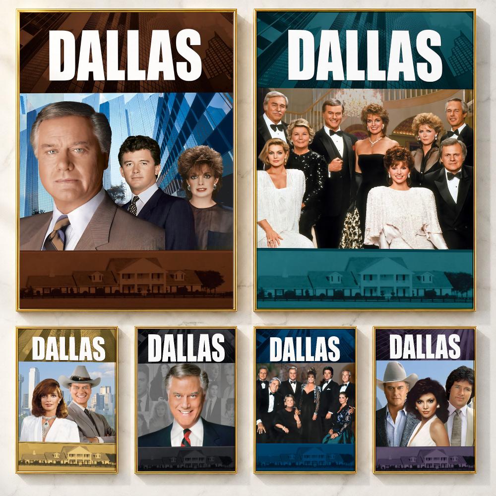 클래식 드라마 시리즈 달라스 포스터 자체 접착 아트 포 - Home Decor Dallas 리뷰 및 가격